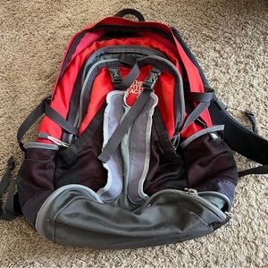 The North Face Sweeper Hiking Backpack Orange Black.